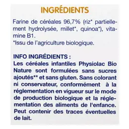 Physiolac Bio Céréales Instantané 4 mois+ 200g