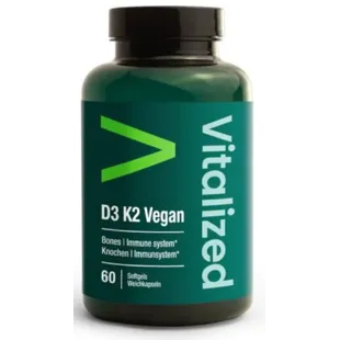 Vitalized D3 K2 Vegan 60 Softgels