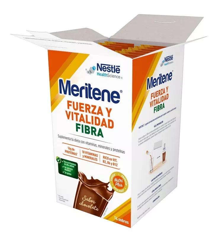 Meritene Fuerza y Vitalidad  Fibra Chocolate 14 Sobres