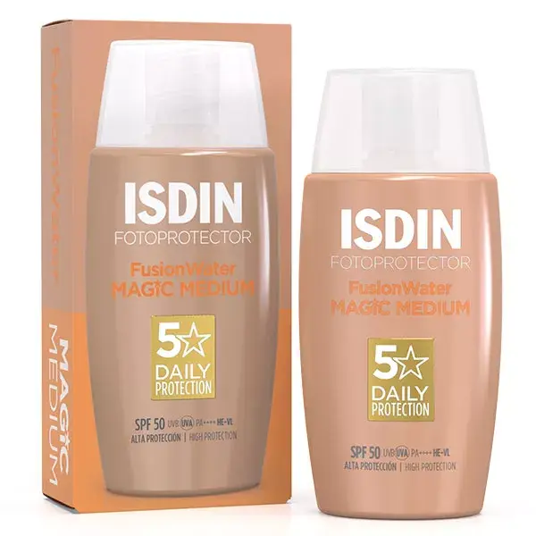 ISDIN Fotoprotector Fusion Water Color Medium Crème Solaire Visage Teintée SPF50 50ml