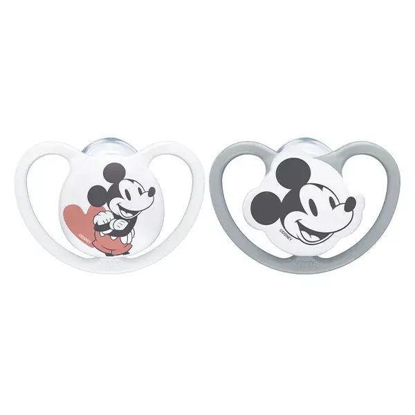 Nuk Space Silicone Pacifier +6m Mickey Pack of 2