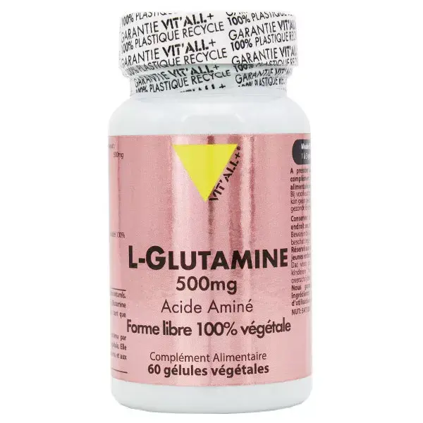 Vit'all+ L-Glutamine 500mg 60 gélules végétales