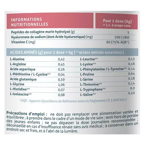 Nuviline Collagène Marin Peau & Anti-Âge Acide Hyaluronique Vitamine C Neutre 280g