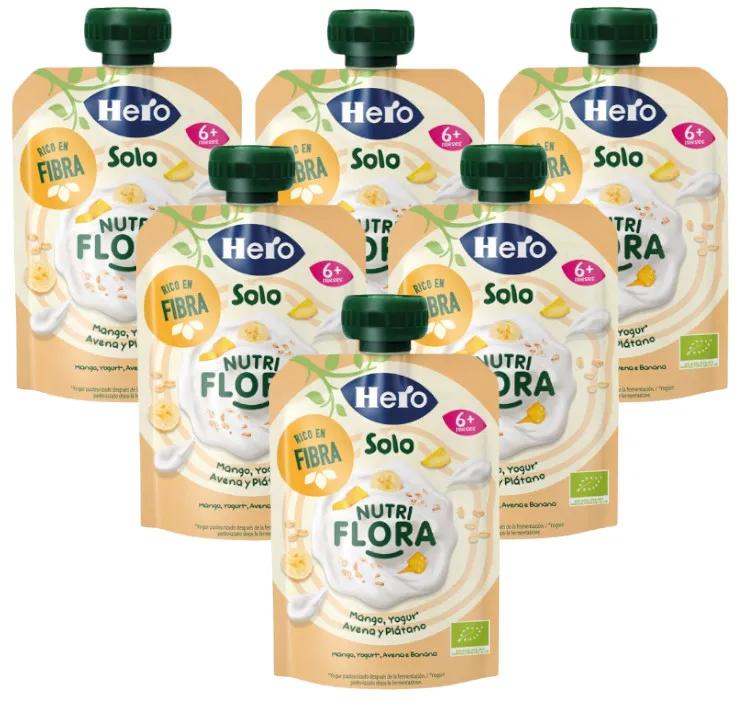 Sachet Hero Solo Mangue, Banane et Yaourt +6 mois 6x100 gr