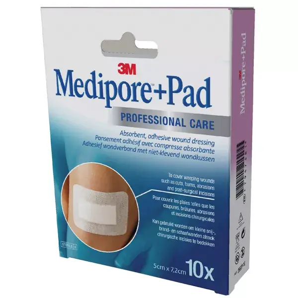 3M Medipore Plus Pad 5cm x 7,2cm 10 apósitos