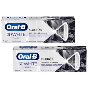 Oral-B 3D White Luxe Charcoal Toothpaste 2x75 ml