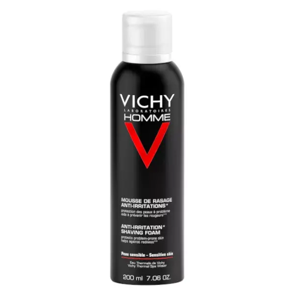 Vichy Homme Mousse de Rasage Anti-Irritations Peaux Sensibles 200ml