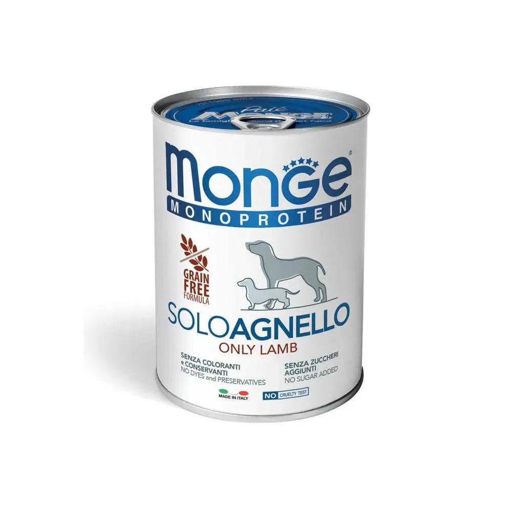 Monge Monoprotein Solo Agnello Cibo Umido Per Cani Adulti 400G