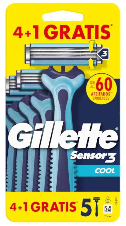 Gillette Sensor3 Cool jetable 4+1 unités