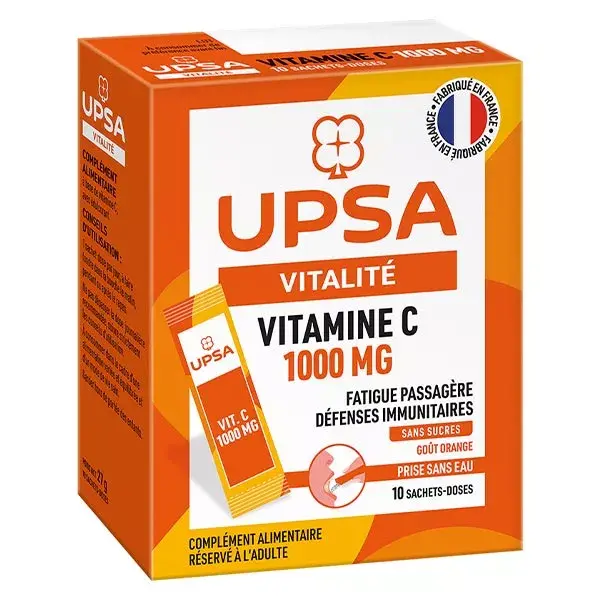 UPSA Vitamine C 1000mg sans Sucres 10 sachets