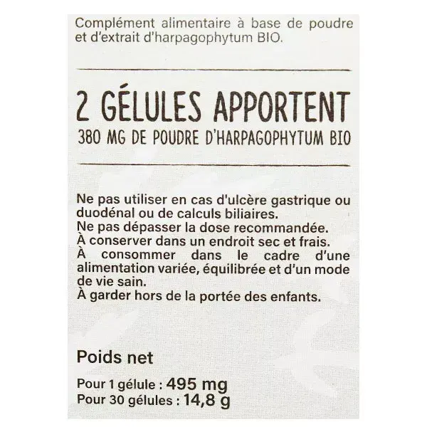 Nutrisanté Les Nutri'Sentiels Bio Harpagophytum 30 gélules
