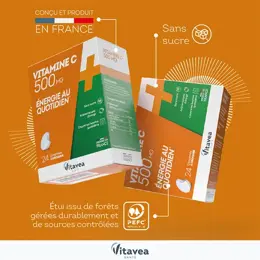 Vitavea Vitamine C 500mg Energie au quotidien 24 comprimés à croquer