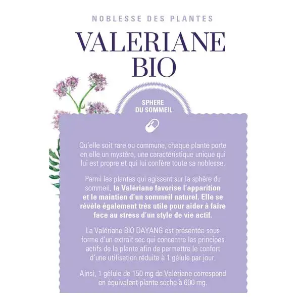 Dayang Valériane Bio Sphère du Sommeil 15 gélules végétales