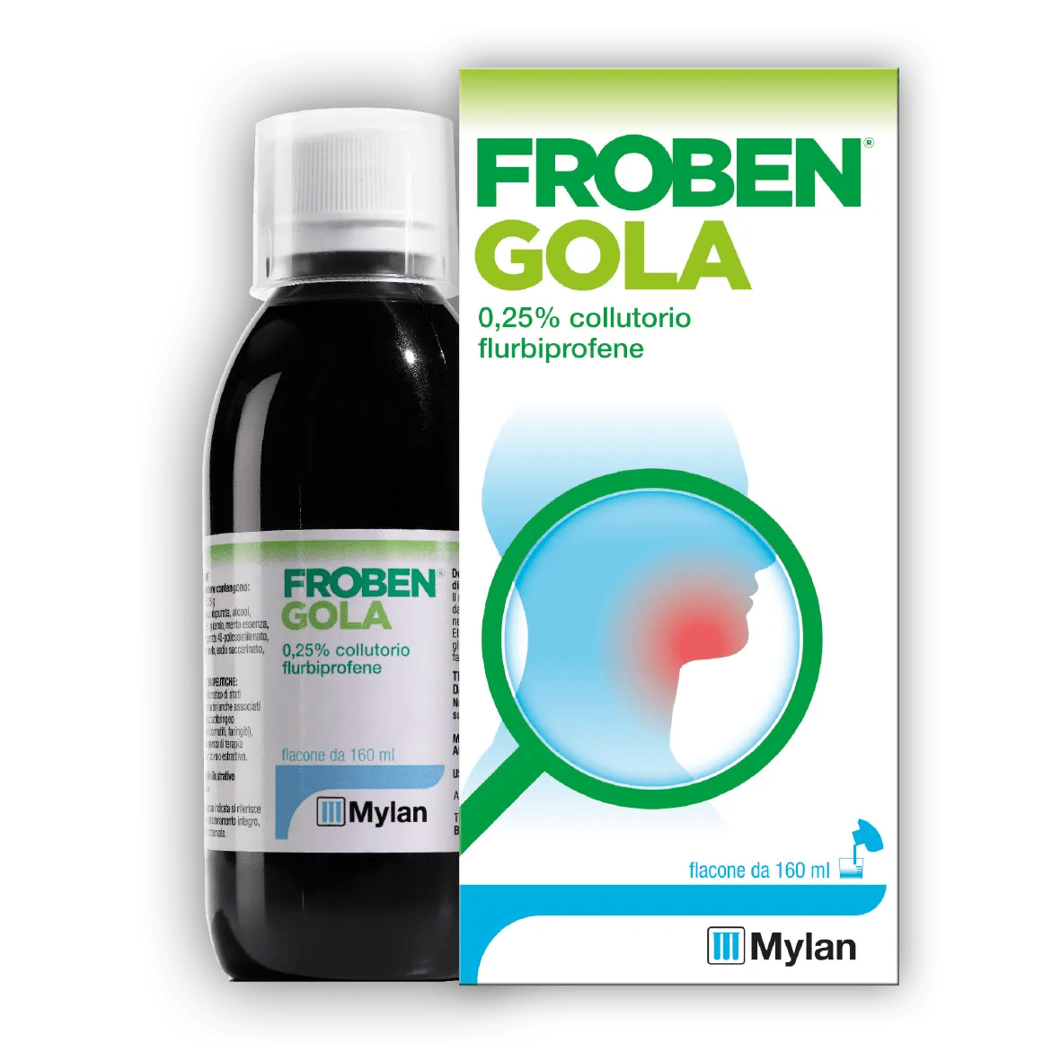 Froben Gola Collutorio 0,25% Flurbiprofene 160 ml