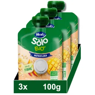 Hero Solo Bio Mango, Banana and Yogurt Bag +6m 3x100 gr