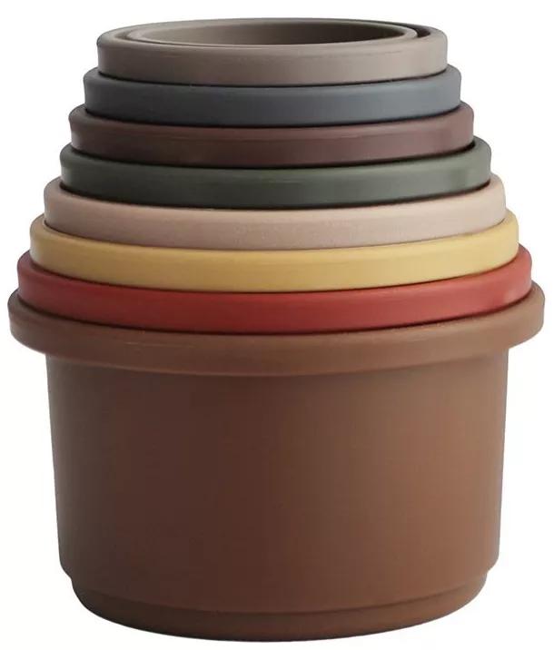 Mushie Stapelbare Würfel Solid Retro