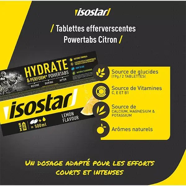 Isostar Lemon Fast Hydration Tablets x 10 