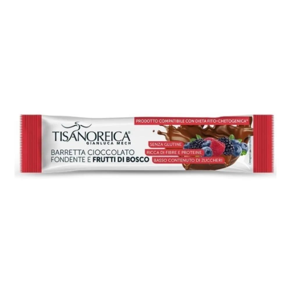 Tisanoreica Barretta Cioccolato Fondente e Frutti Rossi 35 gr