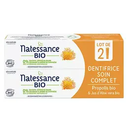 Natessance Soins Bucco-Dentaires Dentifrice Soin Complet Bio Lot de 2 x 75ml