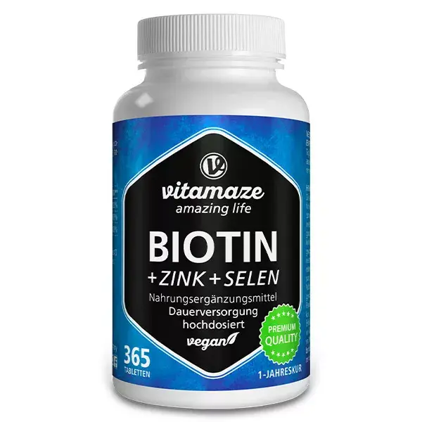 Vitamaze Biotine 10mg + Zinc + Sélénium 365 comprimés
