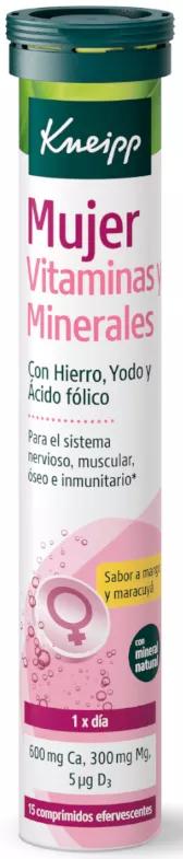 Kneipp Mujer Vitaminas y Minerales 15 Comprimidos Efervescentes