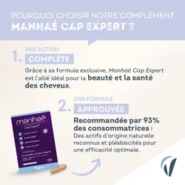 Manhaé Cap Expert - Chute de cheveux - Levure de bière, Kératine - 120 Gélules