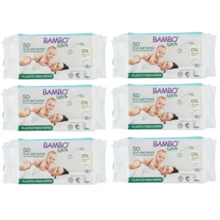 Bambo Nature Lenços umedecidos sem plástico 6x50 unidades