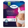 TENA Silhouette Sous-Vêtement Taille Basse Blanc Normal Taille L 10 unités