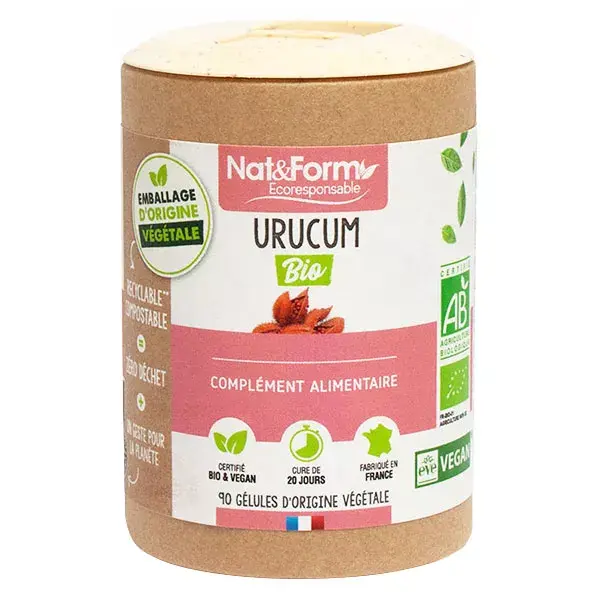 Nat & Form Eco-friendly Urucum Organic 90 vegetable capsules