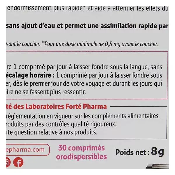 Forte Pharma Forte Nuit Melatonina 1900 Flash 30 comprimidos