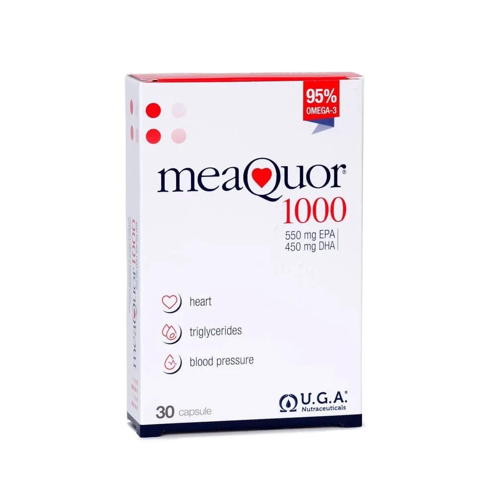 Meaquor 1000 Integratore di Omega-3 EPA DHA 30 Capsule