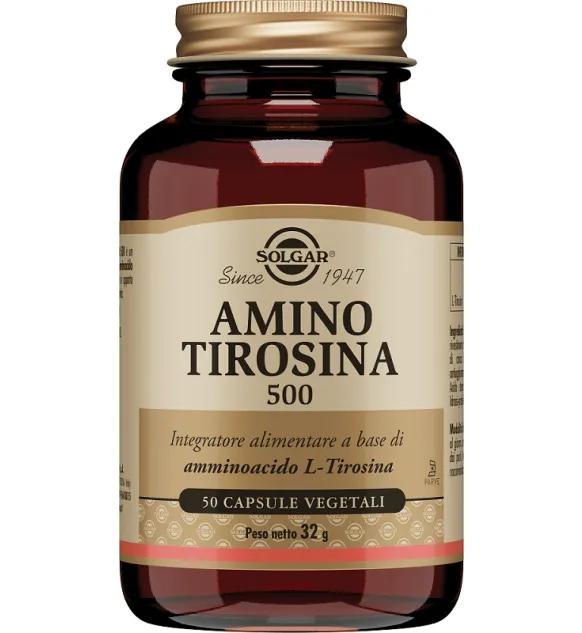 Solgar Amino Tirosina 500 Integratore Tiroide 50 Capsule Vegetali