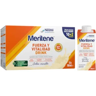 Meritene Drink Strength and Vitality Vanilla Flavor 12x180 ml