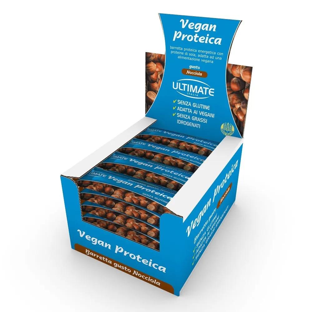 Ultimate Barrette Proteiche Vegan Alla Nocciola Box da 24 Pezzi