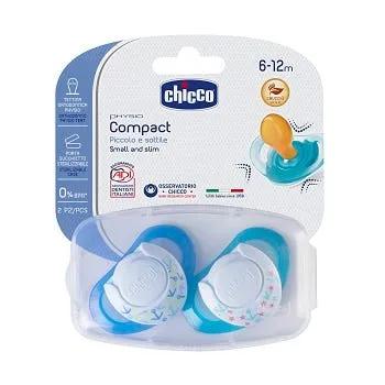 Chicco Succhietto Compact Caucciu Boy 6-12 Mesi 2 Pezzi