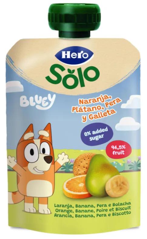 Hero Solo Sinaasappel, Banaan, Peer en Koekjeszak +6m 100 gr