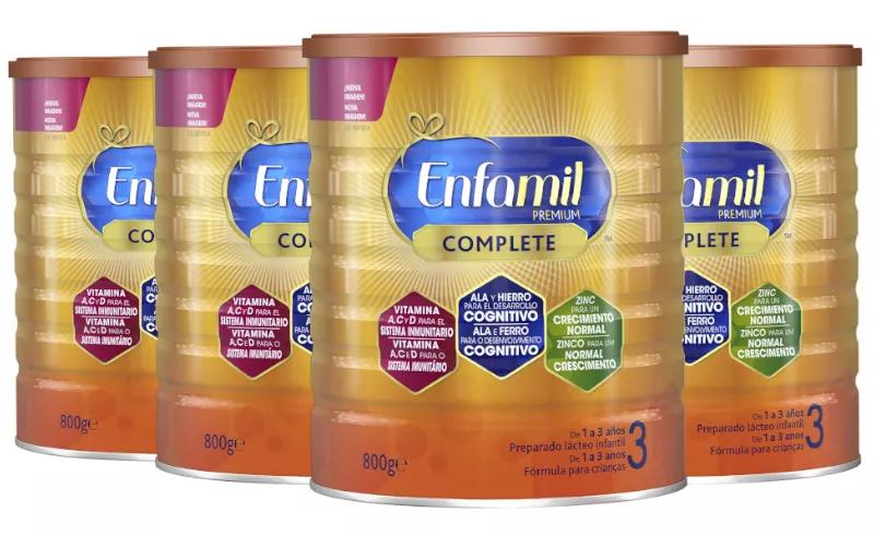 Pak 4 Blikken Enfamil 3 Premium Compleet 800 Gram