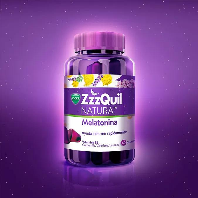 ZzzQuil NATURA Melatonina 1mg y Valeriana 60 Gummies