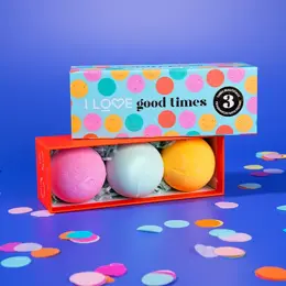 I LOVE Good Times  Coffret 3 Bombes de Bain