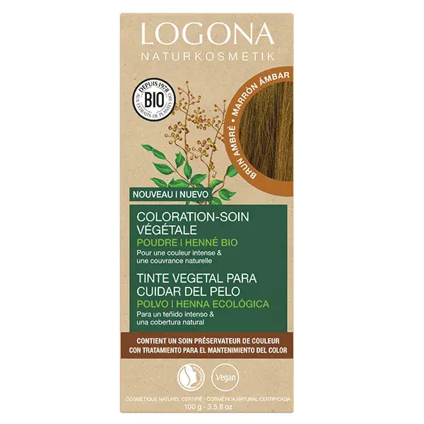 Logona Coloration-soin brun ambré 100g