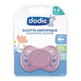 Dodie Sucette Anatomique +0m Violet Point Blanc