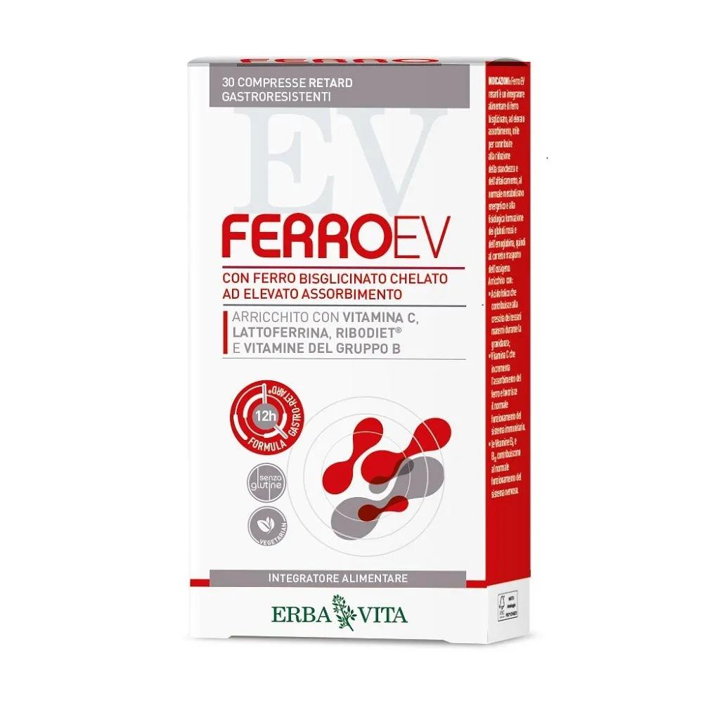 Erba Vita Ferro EV Retard Integratore di Ferro 30 Compresse