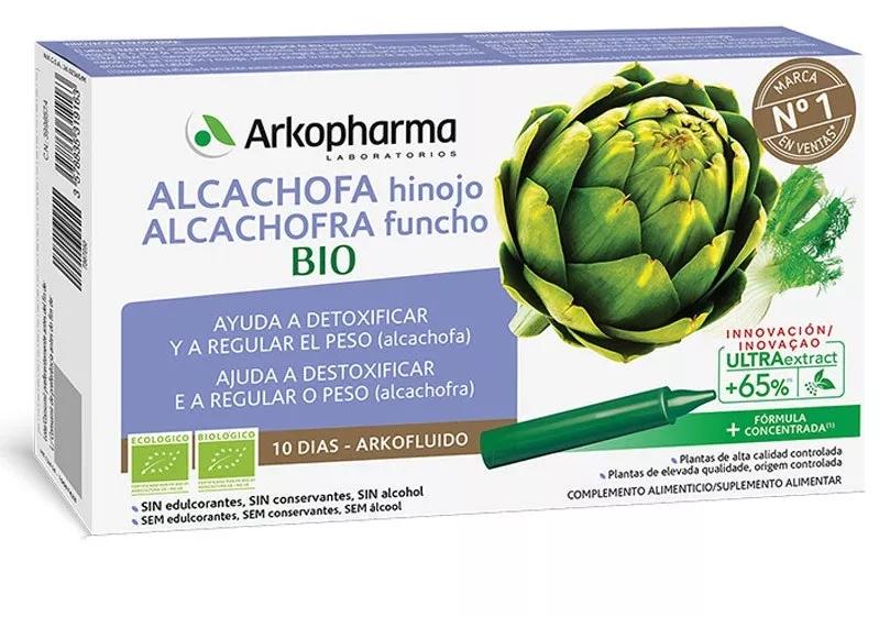 Arkopharma ArkoFluidos Alcachofa-Hinojo BIO 10 Ampollas