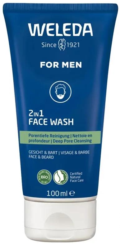 Weleda Gel Nettoyant Visage et Barbe 2 en 1 100 ml