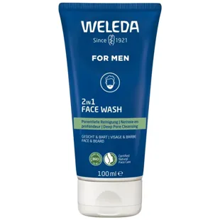 Weleda Gel Nettoyant Visage et Barbe 2 en 1 100 ml