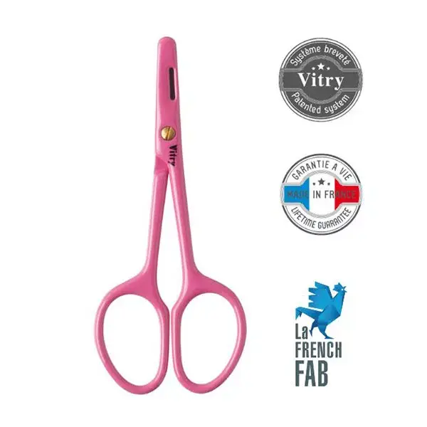 Vitry Ciseaux Nourrisson Inox Rose Modèle Breveté