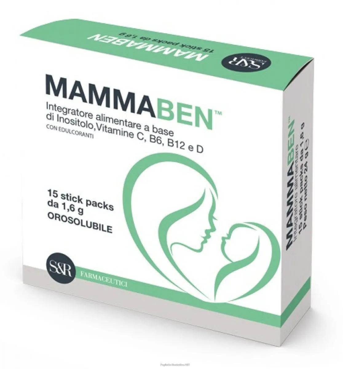 MammaBen Integratore di Benessere Neomamme 15 stick packs