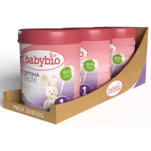 Babybio Optima 1 Leite de Vaca para Bebês 3x800 gr