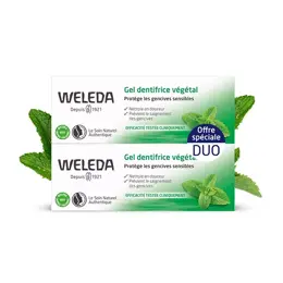 Weleda Soin Bucco-Dentaire Gel Dentifrice Végétal Lot de 2 x 75ml