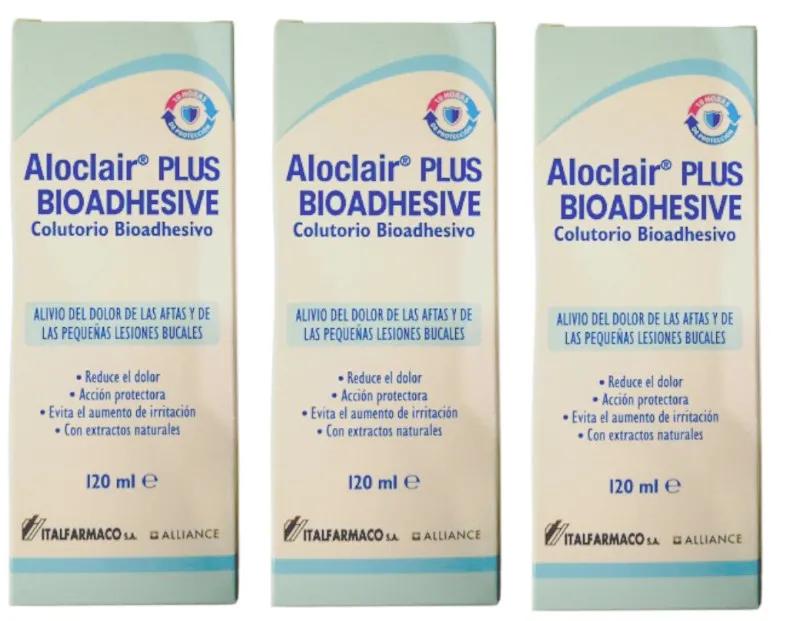 Aloclair Plus Bioadhésif Bain de Bouche Bioadhésif 3x120 ml